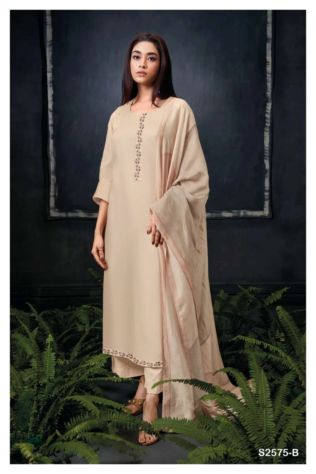 Ganga Bharvi 2575 Premium Cotton Silk Wholesale Fancy Salwar Suit Catalog — Wholesale Salwar Suits, Ganga wholesale from Surat — view 4